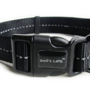 Reflective Supersoft Webbing Collar Black