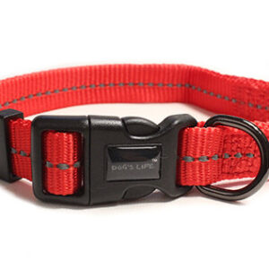 Reflective Supersoft Webbing Collar Red