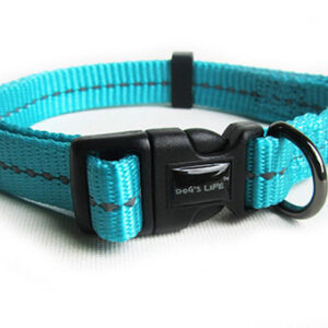 Reflective Supersoft Webbing Collar Turquoise