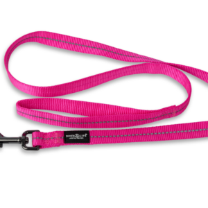 Reflective Supersoft Webbing Leash Hot Pink