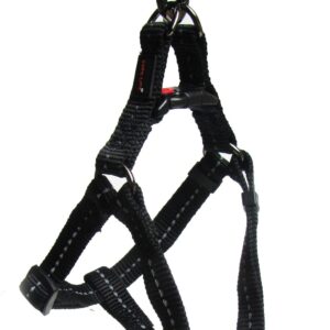 Reflective Supersoft Webbing Step-In Harness Black