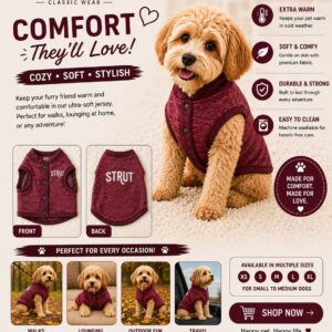 Maroon Strut Dog Vest