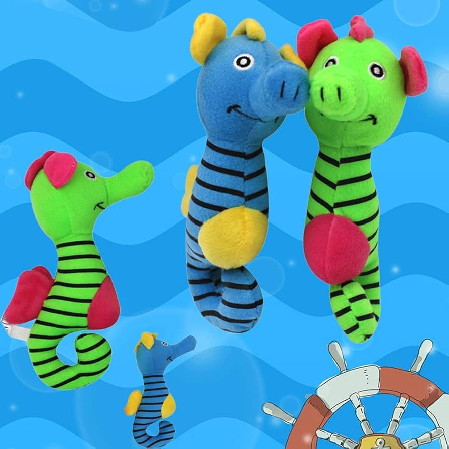 Plush Seahorse Pet Toy - Image 3