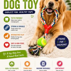 Tug & Toss Rope Ball Toy