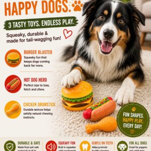Fast Foodie Squeaky Pet Toy