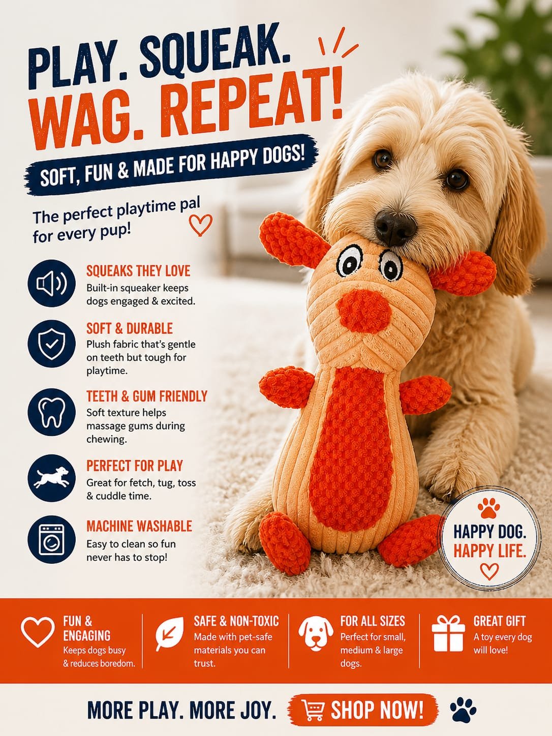 Mascow Dog Toy Rabbit