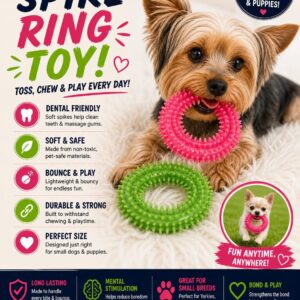 OZON Glow Spiky Ring Dog Toy