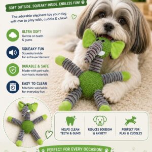 Plush Squeaky Elephant Dog Toy